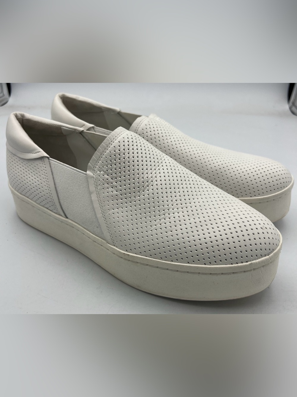 VINCE Warren II Leather Platform White  Sneakers Women’s Size US 9 EU40